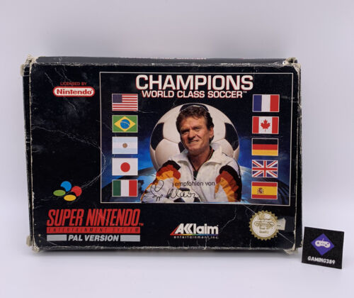Super Nintendo SNES - Champions World Class Soccer OVP Zustand: Gut