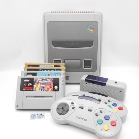 Super Nintendo SNES Konsole getestet +Wireless Controller & 4 Spiele