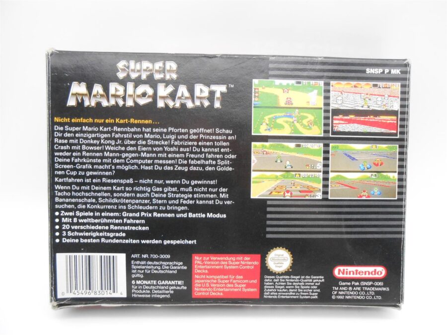 Super Nintendo SNES Super Mario Kart Modul + Anleitung + OVP Zustand Gut