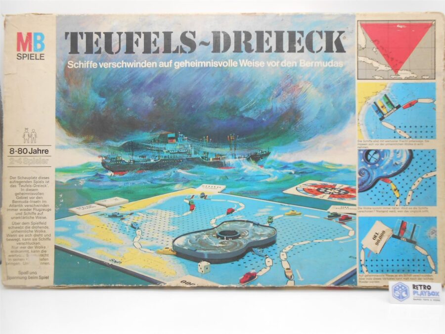 TEUFELS-DREIECK Brettspiel Gesellschaftsspiel MB 1977 Retro vollständig