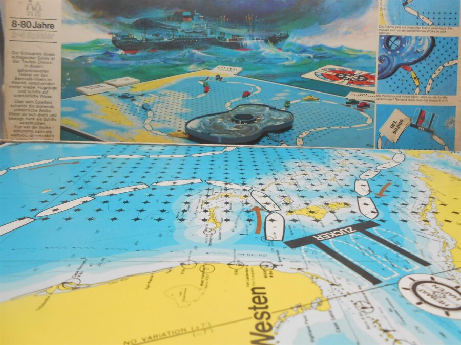 TEUFELS-DREIECK Brettspiel Gesellschaftsspiel MB 1977 Retro vollständig