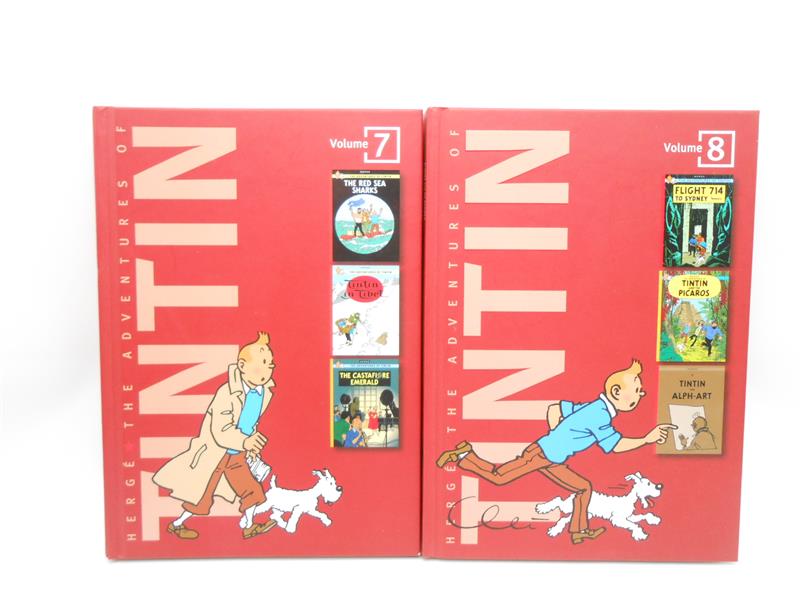The Adventures of TINTIN Tim und Struppi Box 8 Bücher Englisch