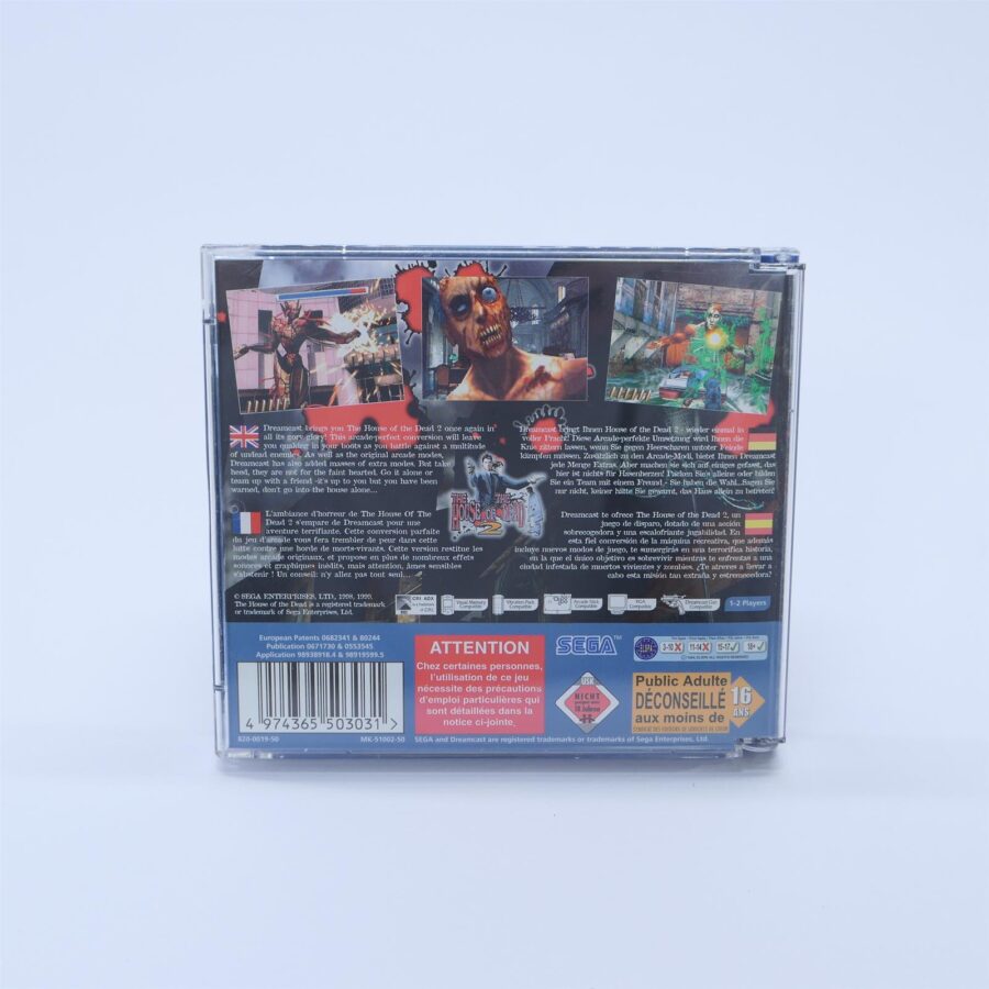 THE HOUSE OF THE DEAD 2 (Sega Dreamcast, 1999) Retro Vintage Zustand Gut