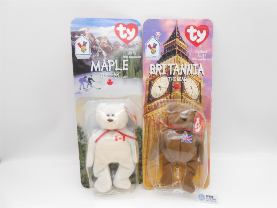 ty Beanie Babies Mc Donalds 1999 Maple & Britannia in OVP Vintage Retro