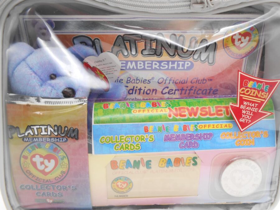 Ty Beanie Babies Platinum Collectors Club 1999 Mitgliedskit Neu Rarität