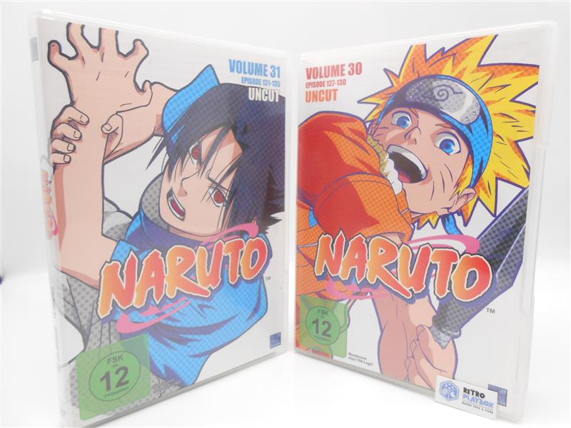 Vintage 2002 NARUTO DVD Uncut 30 & 31 Manga Folge 127-135 Top Zustand