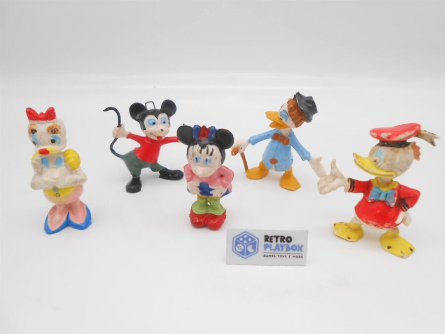 Vintage Disney Heimo Figuren Mickey Donald Gustav Gans Daisy 60er Jahre