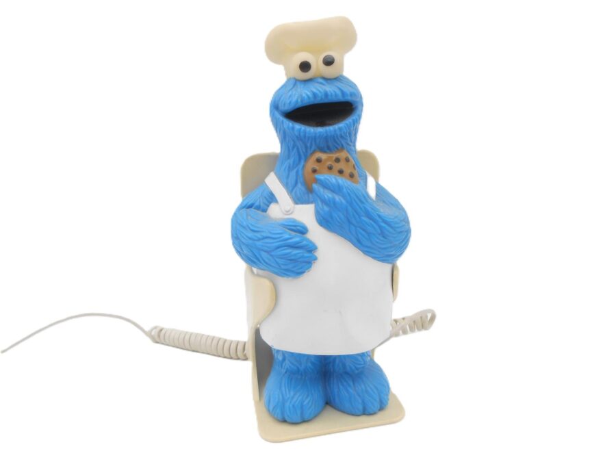 Vintage Krümelmonster Telefon Muppets Rarität mit Halterung