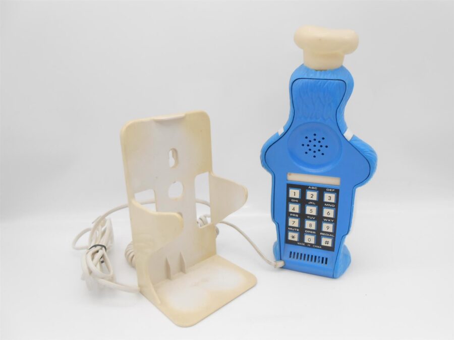 Vintage Krümelmonster Telefon Muppets Rarität mit Halterung