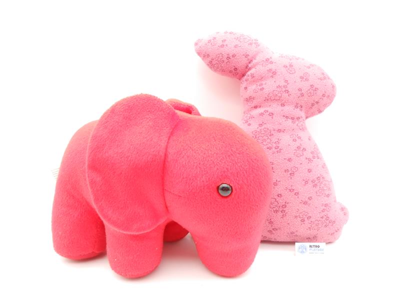 Vintage roter Elefant Deichmann & Hase Plüschtier Rarität ca. 20cm