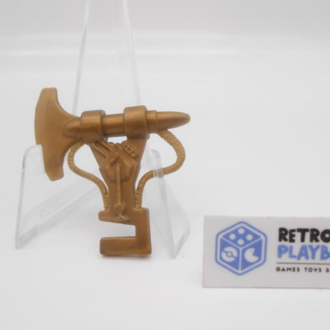 Vintage Visionäre Cravex BATTLE AXE Pistole 1987 Gold Waffe Zubehör Hasbro
