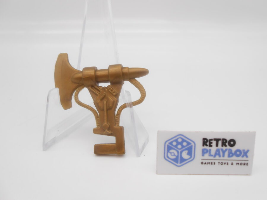 Vintage Visionäre Cravex BATTLE AXE Pistole 1987 Gold Waffe Zubehör Hasbro