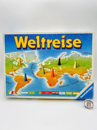 WELTREISE Ravensburger Reise Würfelspiel Die Welt von 1981 entdecken