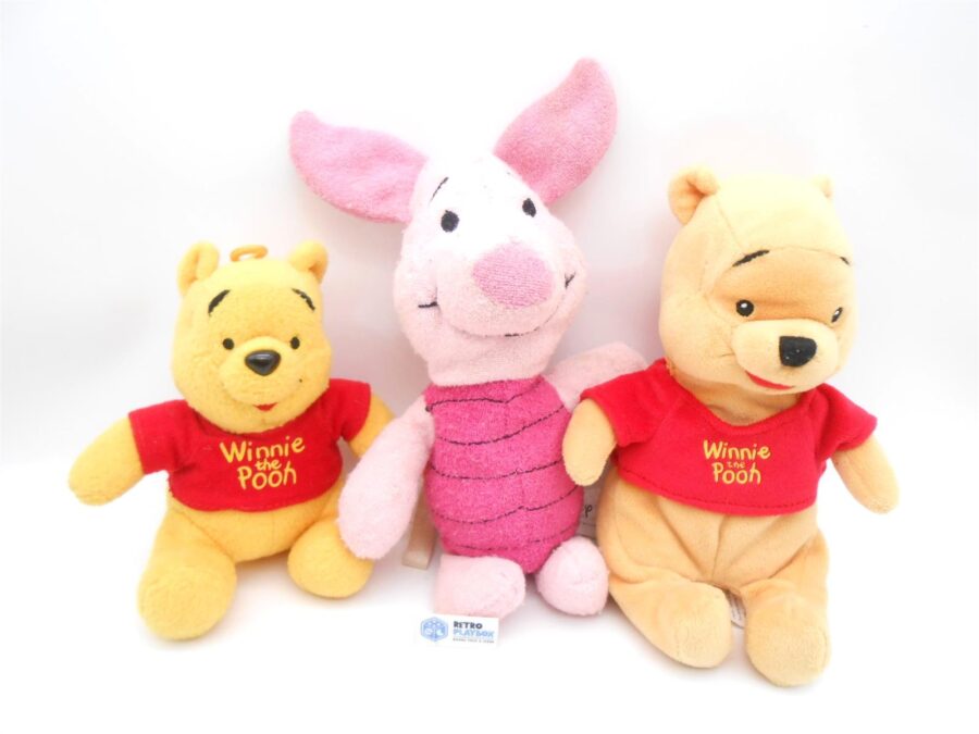 Winni Pooh Plüsch 2x mit Ferkel Kuscheltier Disney 16cm