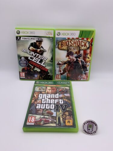 Xbox 360 Bundle: GTA 4, Bioshock & Splinter Cell FRZ Version Zustand: Gut