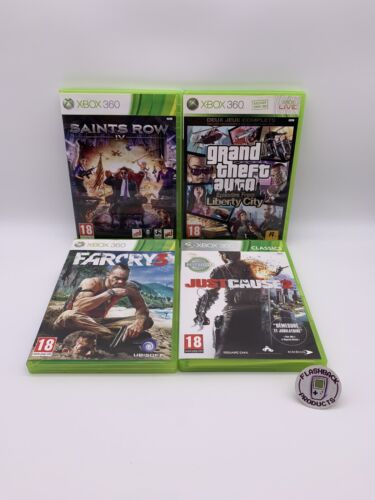 Xbox 360 Bundle: GTA, Farcry, Saints Row, Just Cause FRZ Vers. Zustand:Gut