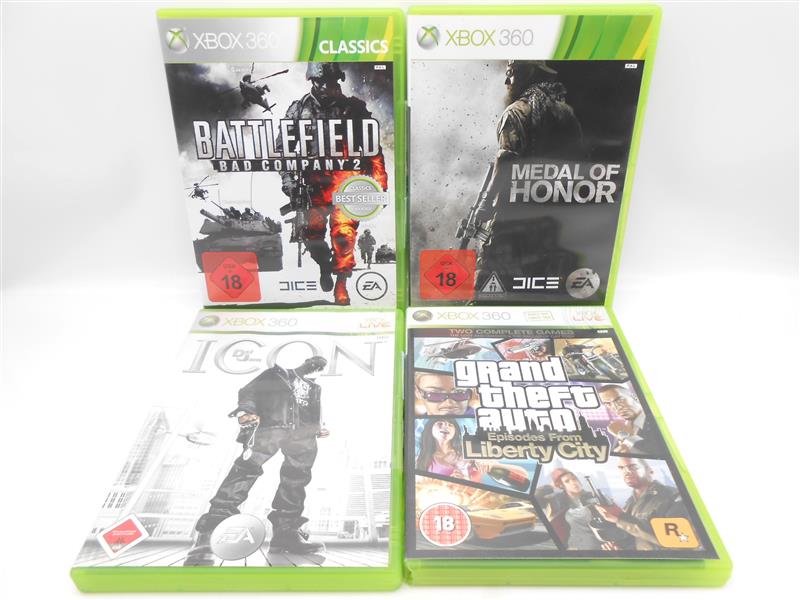 Xbox 360 GTA + Def Jam + Medal of Honor + Battelfield 2 Bundle