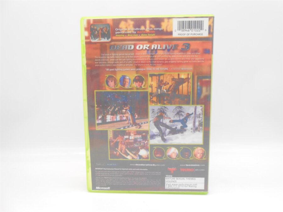 Xbox Dead or Alive 3 Spiel Game Sammler